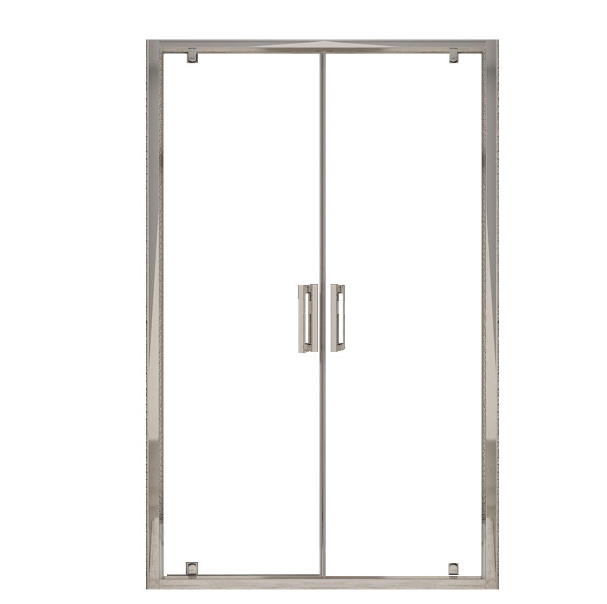 Porta Parete Doccia 90 cm 2 Ante Saloon in Cristallo Trasparente 6mm H195 Bonussi Giuly