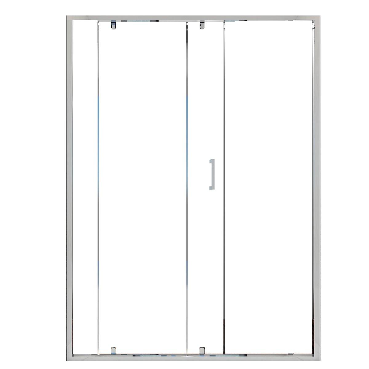 Porta Parete Doccia 120 cm 1 Anta Scorrevole in Cristallo Trasparente 6mm H195 Bonussi Giuly