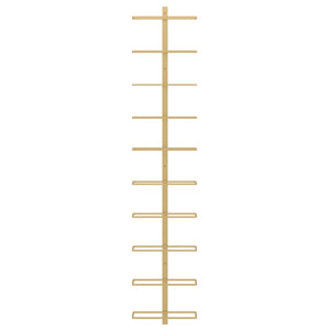 vidaXL Portavini da Parete per 10 Bottiglie Dorato in Metallo