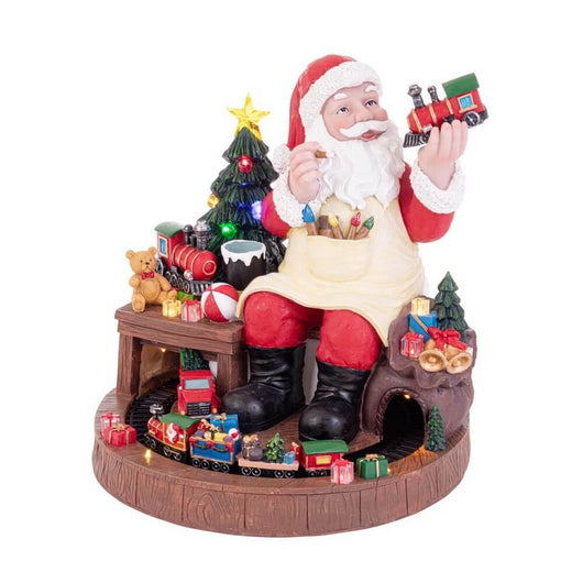 Babbo Natale Cleveland con pino e LED