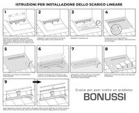 Canalina di Scarico 60x7 cm in Acciaio Inox a Pavimento Bonussi