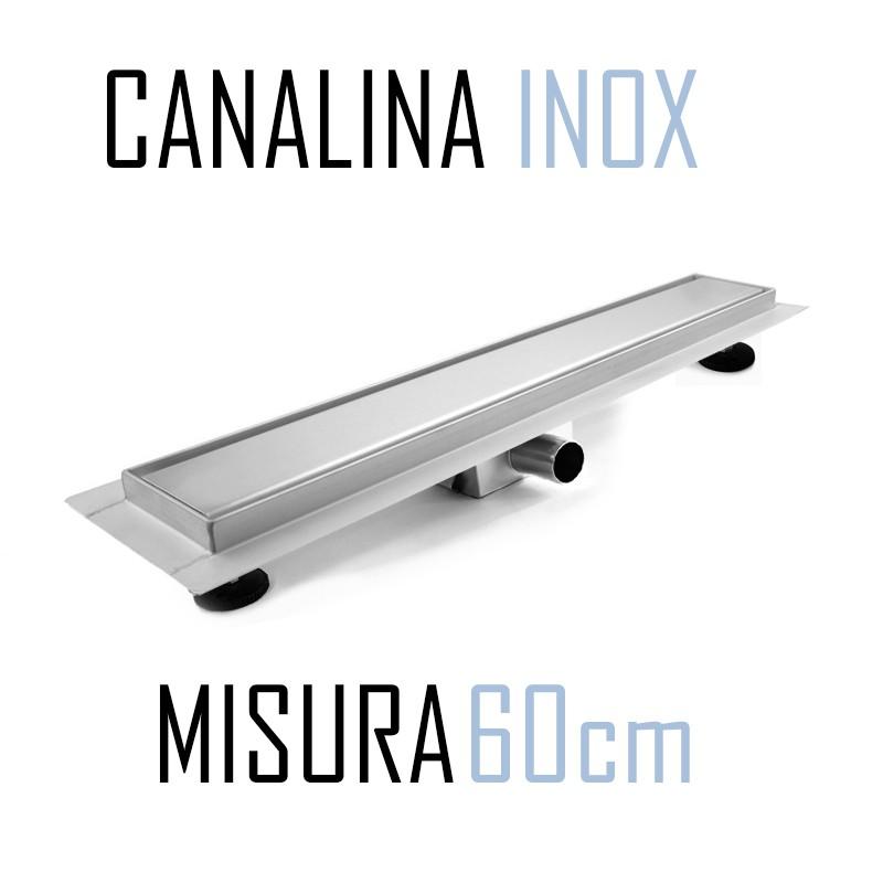 Canalina di Scarico 60x7 cm in Acciaio Inox a Pavimento Bonussi