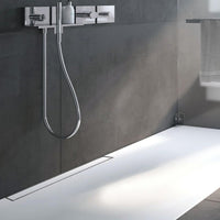 Canalina di Scarico 100x7 cm Piastrellabile in acciaio inox a Pavimento Bonussi