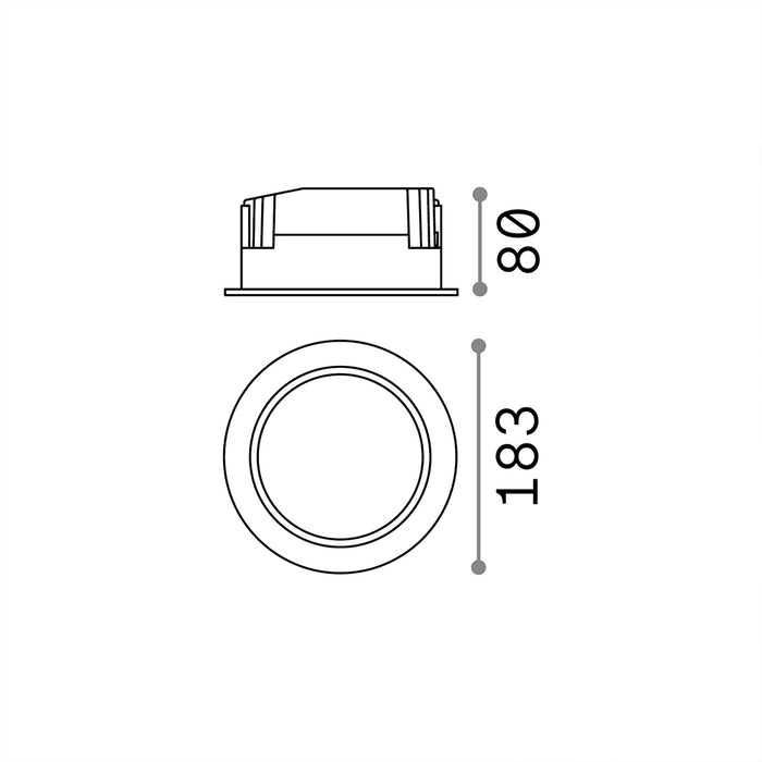 Faretto A Incasso Basic Fi Alluminio Bianco Led 30W 3000K Luce Calda