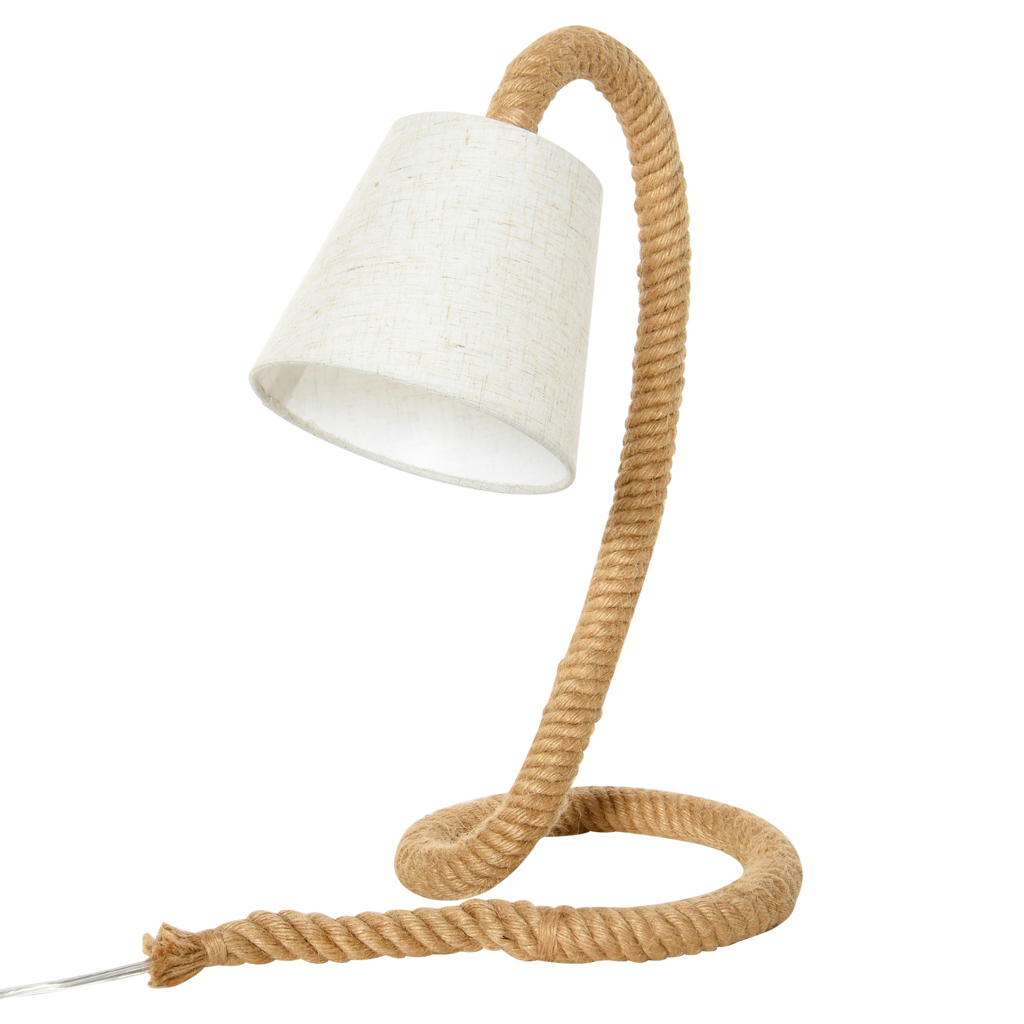 Lampada da Comodino Abat Jour con Paralume in Tessuto E14 29,5x21x43,5 cm  Beige