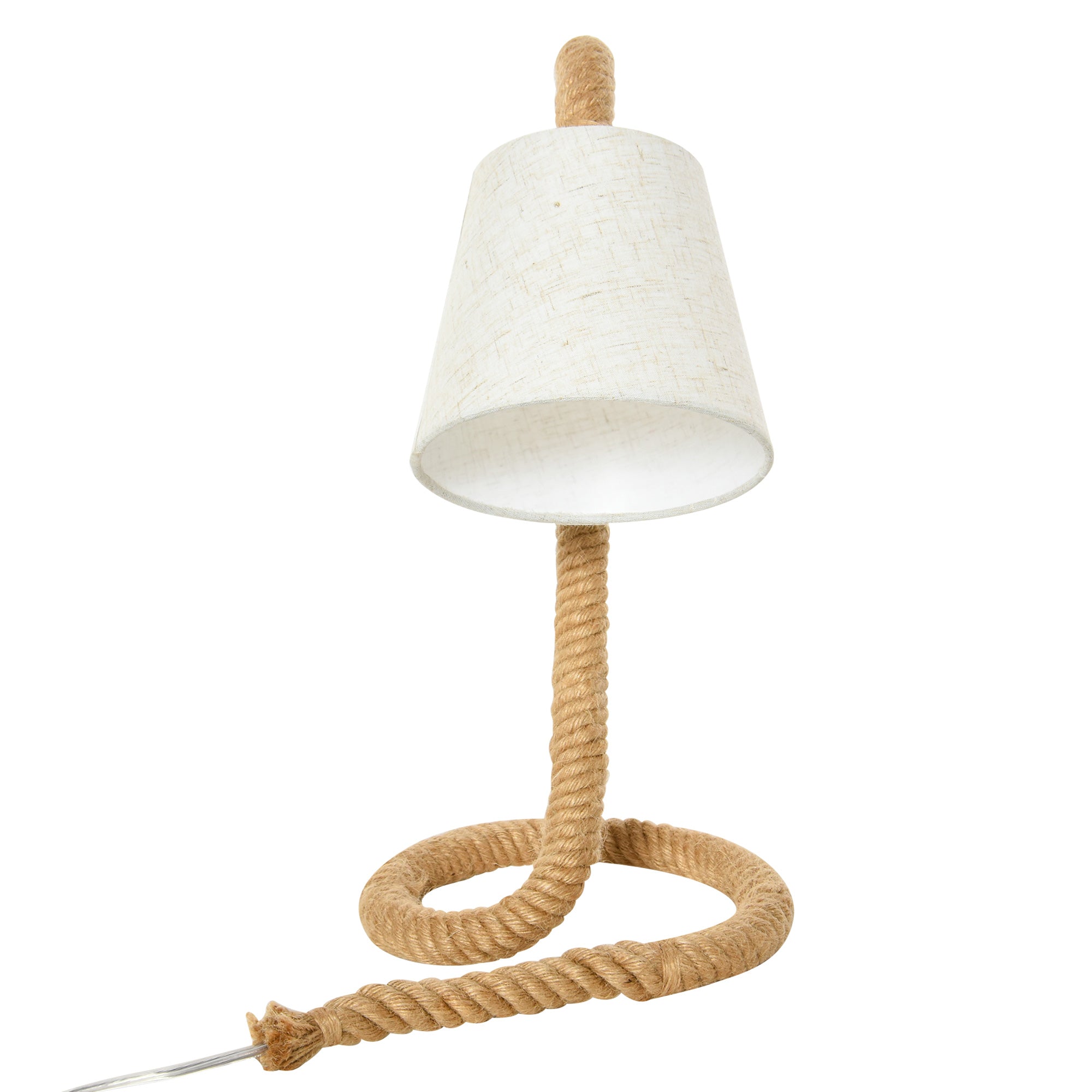 Lampada da Comodino Abat Jour con Paralume in Tessuto E14 29,5x21x43,5 cm  Beige