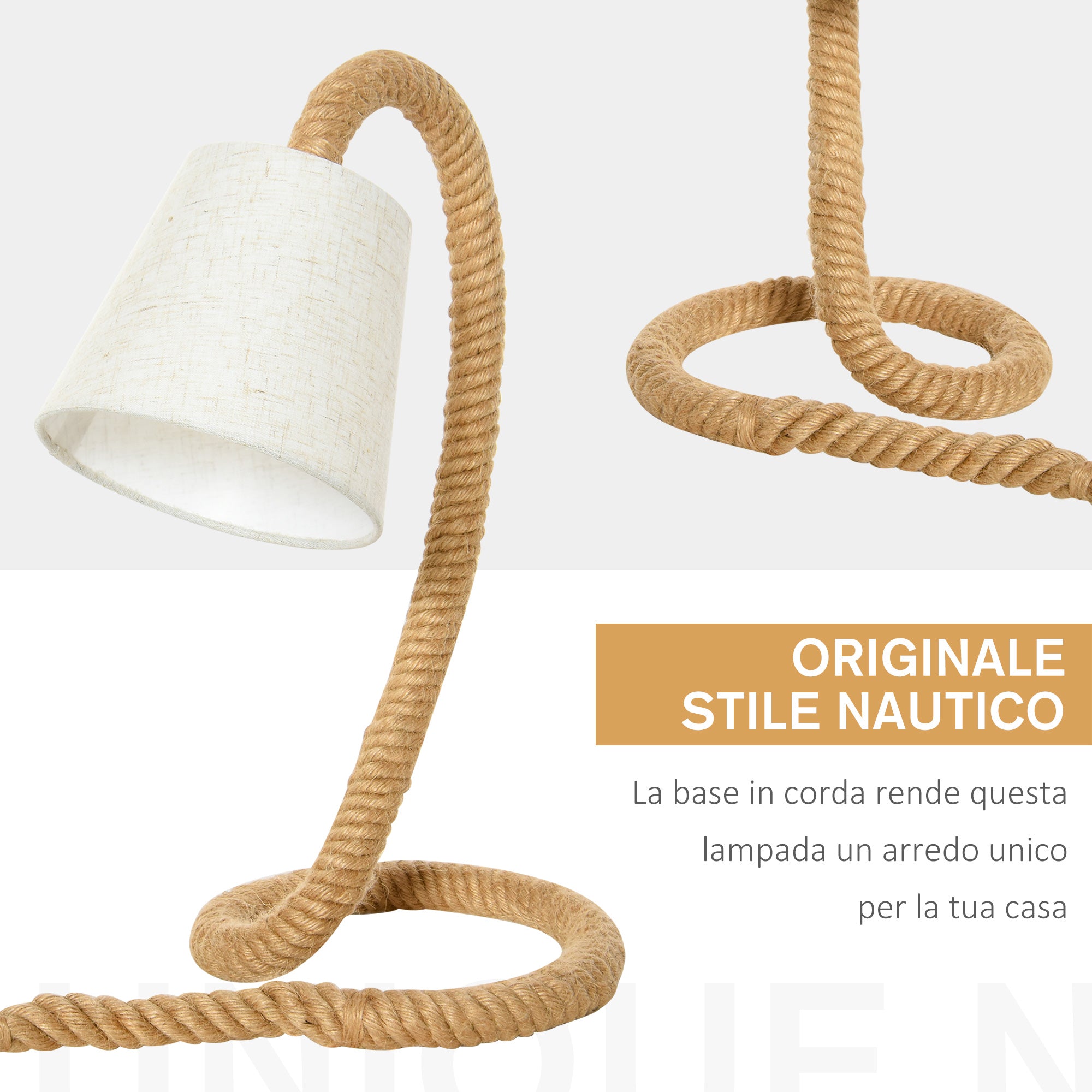 Lampada da Comodino Abat Jour con Paralume in Tessuto E14 29,5x21x43,5 cm  Beige