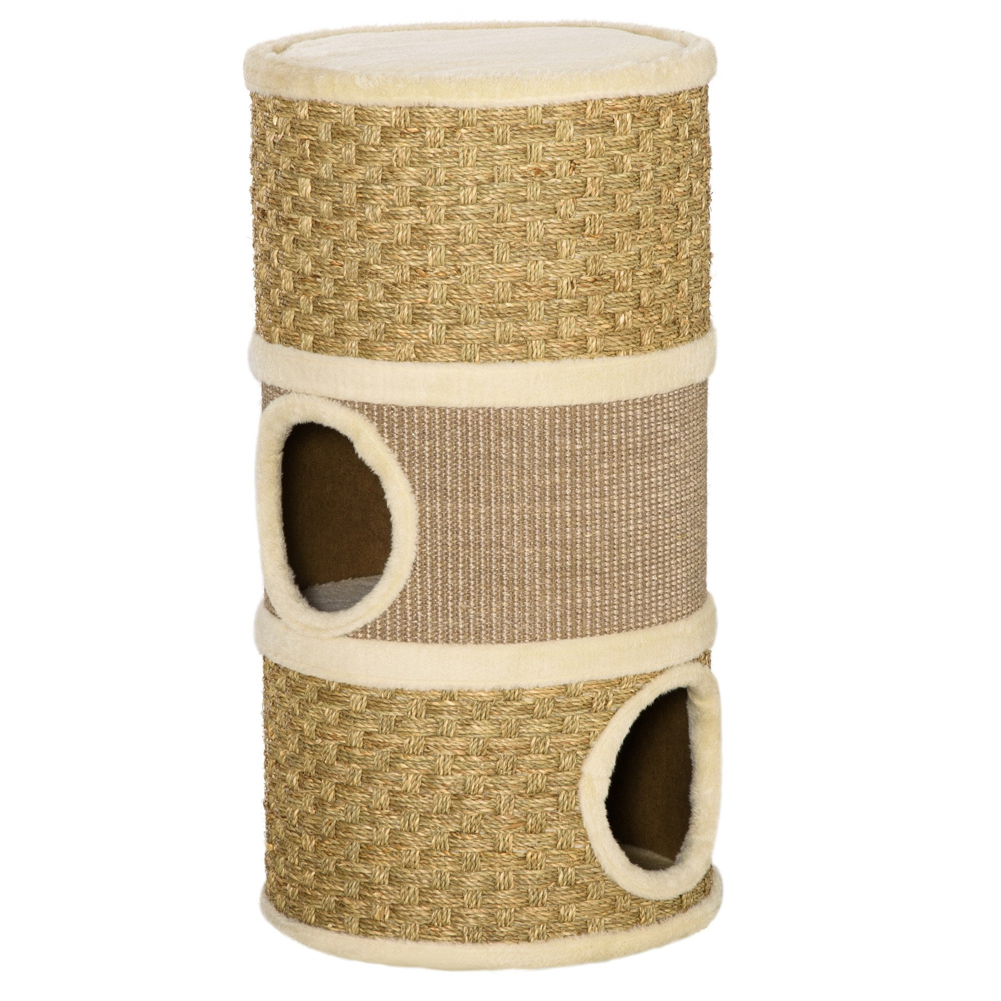 Cuccia per Gatti Tiragraffi a Torre Ø37,5x70 cm con Corda in Sisal  Marrone