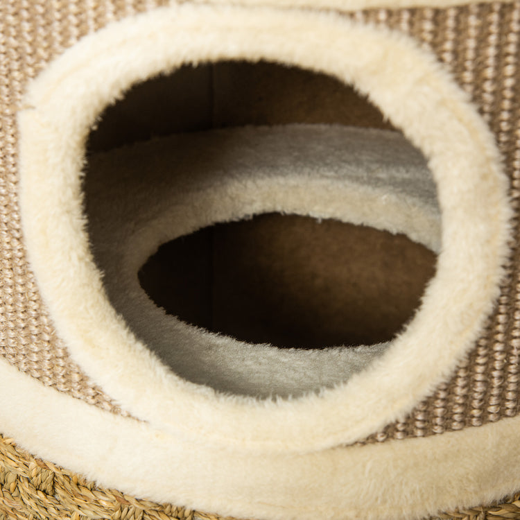 Cuccia per Gatti Tiragraffi a Torre Ø37,5x70 cm con Corda in Sisal  Marrone