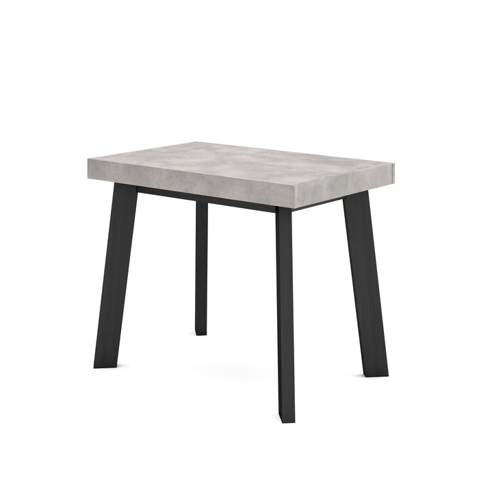 Consolle allungabile, 160x90x73cm, Per 8 persone, Gambe in legno, grigio cemento RF2995