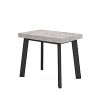 Consolle allungabile, 302x90x73cm, Per 14 persone, Gambe in legno, grigio cemento RF3046