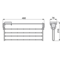 Porta Pantaloni Estraibile per Armadio 46 cm in Acciaio e Plastica Emuca Grigio Metallizzato