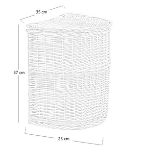 Cesto in vimini gerla con coperchio e tracolla 35 cm x 23 cm h 37