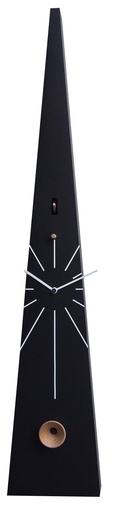 Orologio a Cucù da Parete 17,5x90x12 cm Pirondini Italia QQ Tall 502 Nero