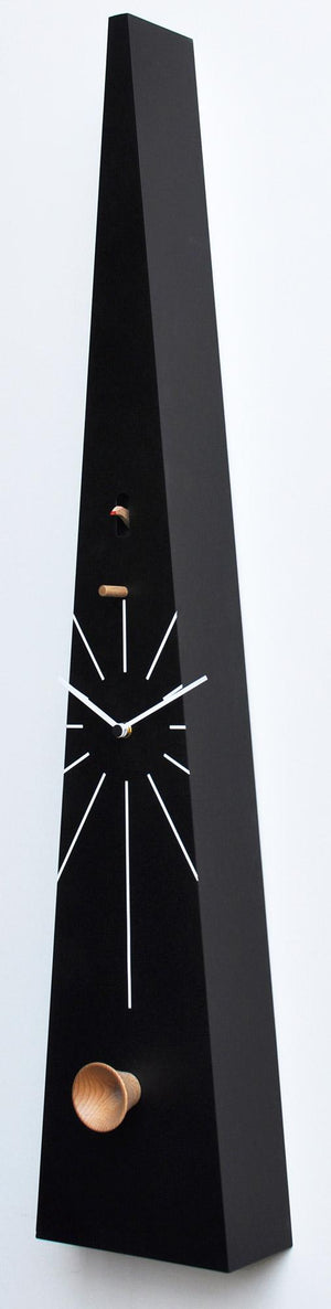 Orologio a Cucù da Parete 17,5x90x12 cm Pirondini Italia QQ Tall 502 Nero