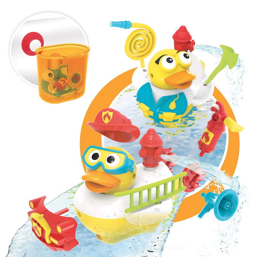 Anatra per Bagnetto con Accessori Yookidoo Jet Duck Create Firefighter 40172