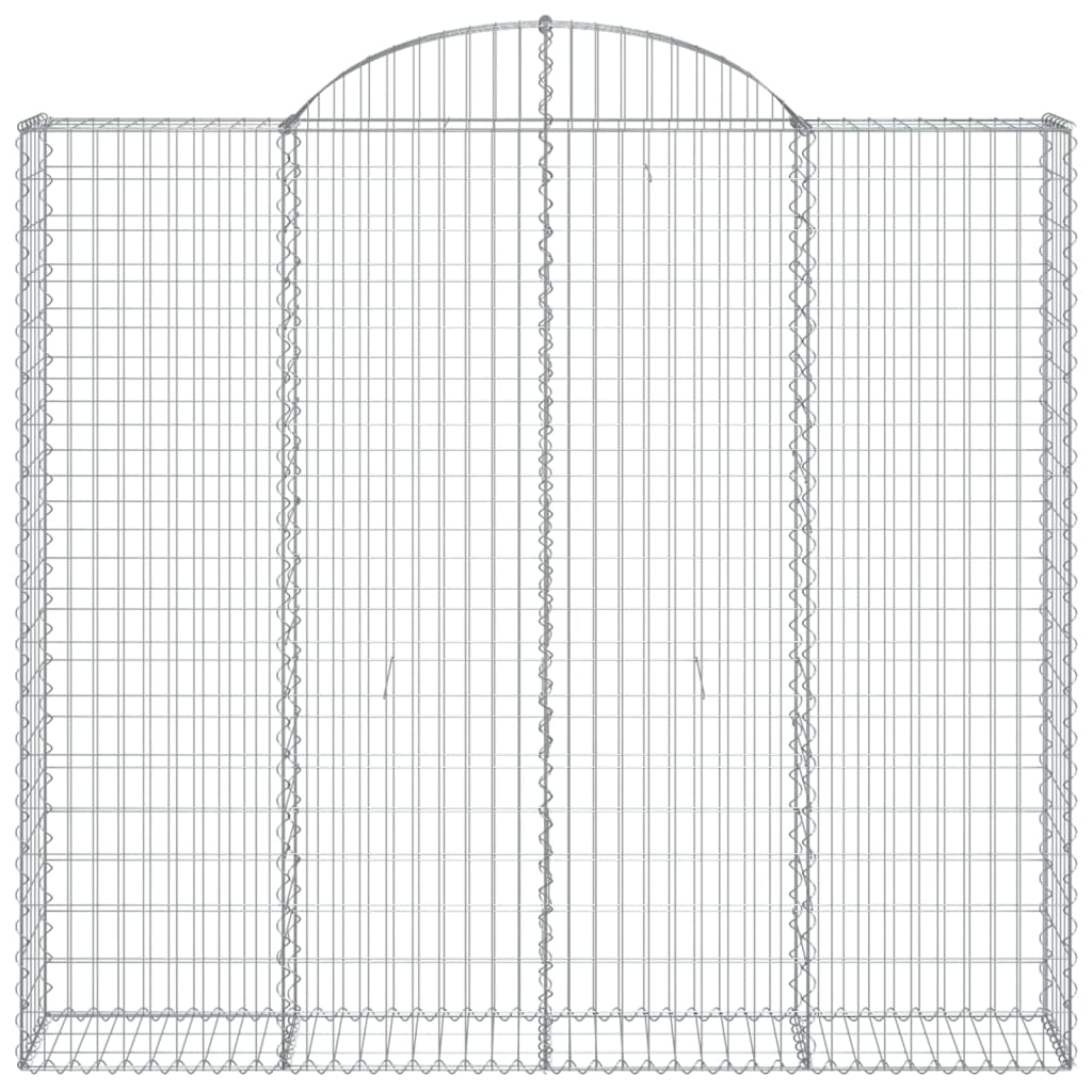 vidaXL Cesti Gabbioni ad Arco 20 pz 200x50x180/200 cm Ferro Zincato