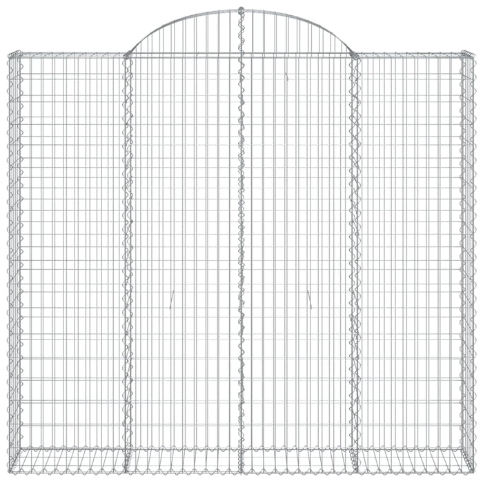 vidaXL Cesti Gabbioni ad Arco 20 pz 200x50x180/200 cm Ferro Zincato