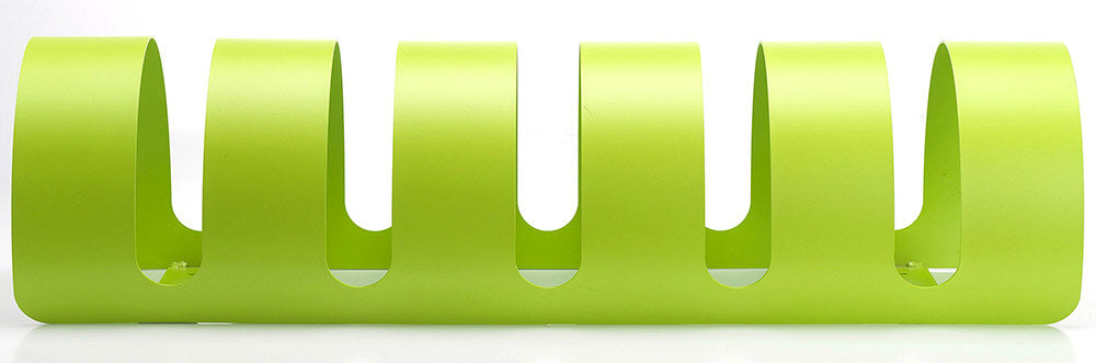 Rastelliera Portabici 5 Posti in Ferro 90x30x23 cm Belfer Bike Rack 42/PB Verde Acido