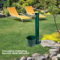 Fontana da Giardino con Doppio Rubinetto Belfer 42/ARRF Verde