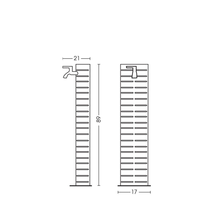 Fontana da Giardino con Rubinetto in Cor-Ten Belfer 42/CTN Ruggine