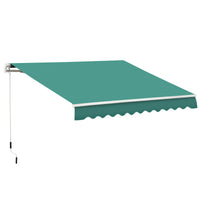 Tenda da Sole Avvolgibile a Parete 4x2.5m in Poliestere Verde Scuro