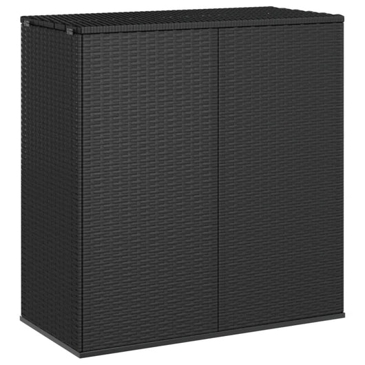 vidaXL Contenitore Cuscini da Giardino Rattan PE 100x49x103,5 cm Nero