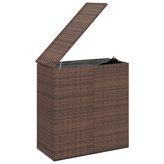 vidaXL Contenitore da Giardino in Rattan PE 100x49x103,5 cm Marrone