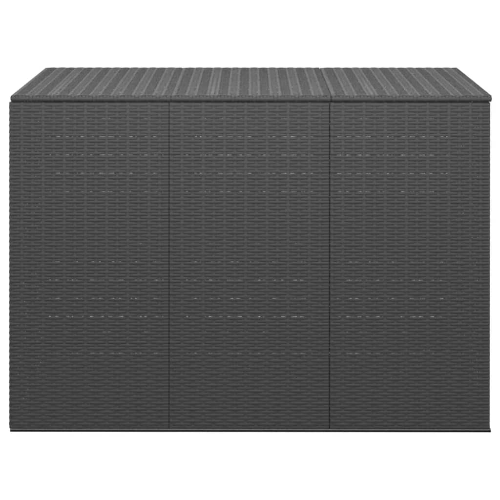 vidaXL Contenitore da Giardino in Rattan PE 145x100x103 cm Nero