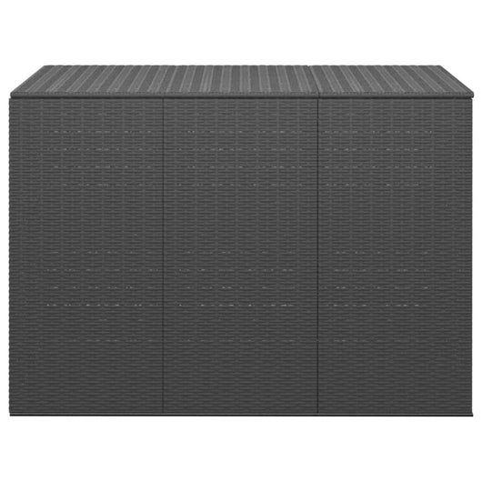 vidaXL Contenitore da Giardino in Rattan PE 145x100x103 cm Nero