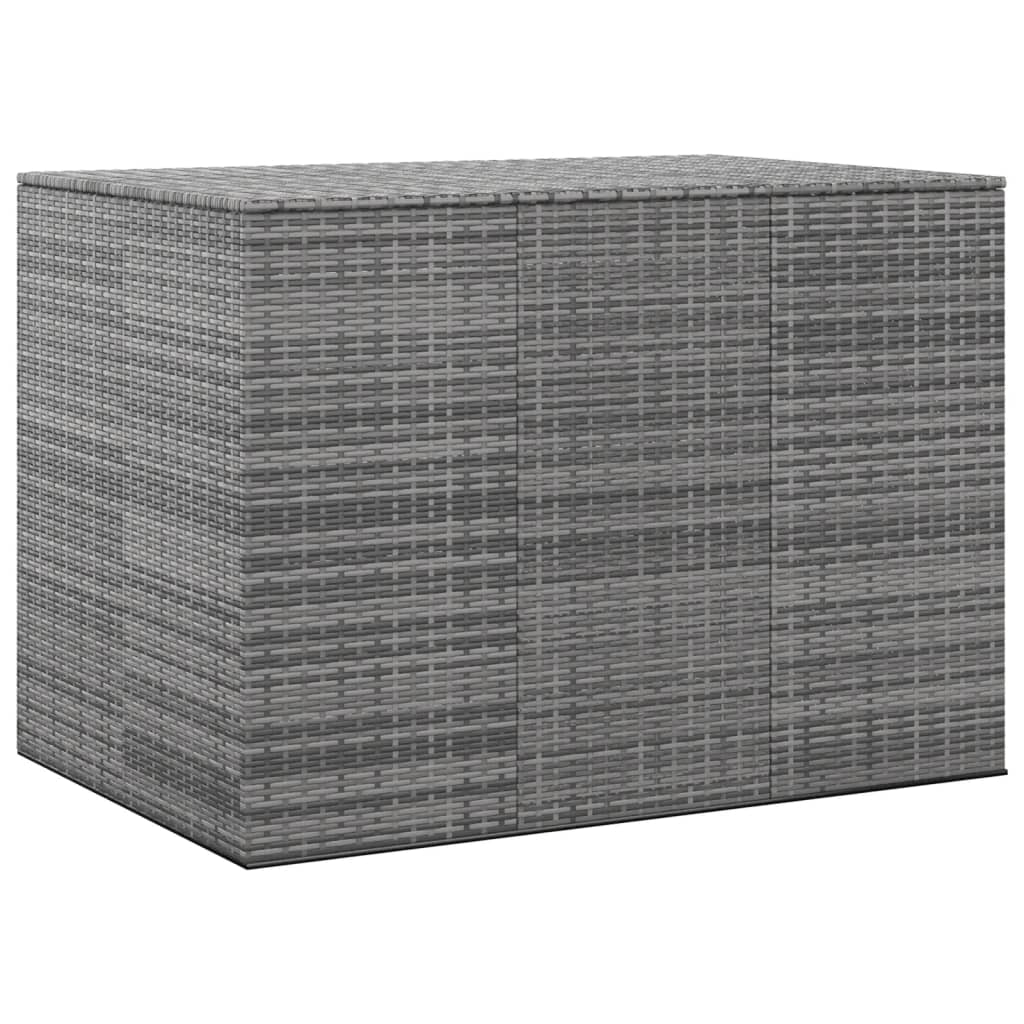 vidaXL Contenitore da Giardino in Rattan PE 145x100x103 cm Grigio