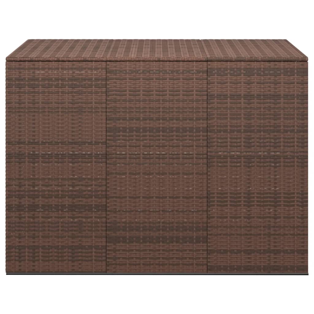 vidaXL Contenitore da Giardino in Rattan PE 145x100x103 cm Marrone