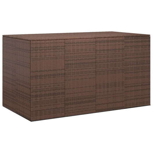 vidaXL Contenitore da Giardino in Rattan PE 194x100x103 cm Marrone