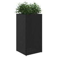 vidaXL Fioriere da Giardino 2 pz Nere 40x40x80 cm in Polyrattan