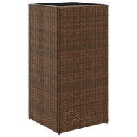 vidaXL Fioriere da Giardino 2 pz Marrone 40x40x80 cm in Polyrattan