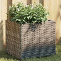 vidaXL Fioriere da Giardino 2 pz Grigie 36x30x32 cm in Polyrattan