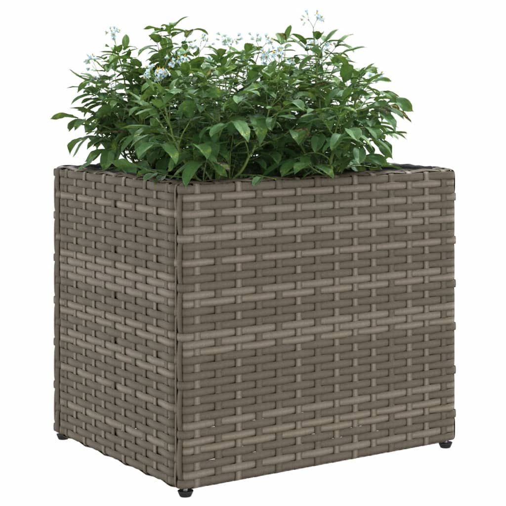 vidaXL Fioriere da Giardino 2 pz Grigie 36x30x32 cm in Polyrattan