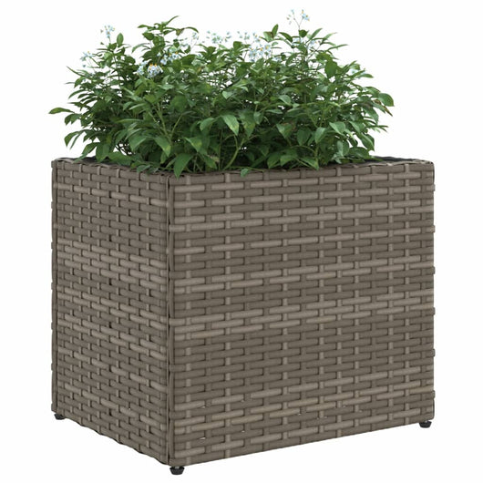 vidaXL Fioriere da Giardino 2 pz Grigie 36x30x32 cm in Polyrattan