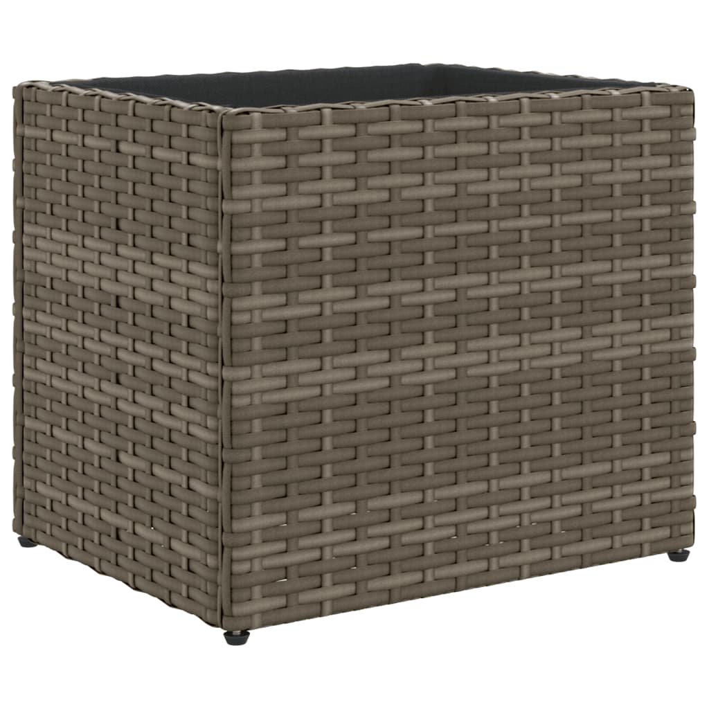 vidaXL Fioriere da Giardino 2 pz Grigie 36x30x32 cm in Polyrattan