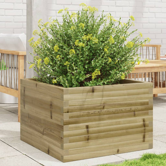 vidaXL Fioriera da Giardino 70x70x46 cm in Legno di Pino Impregnato