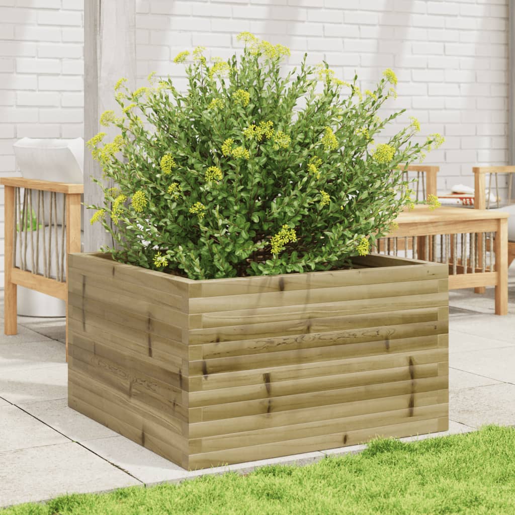 vidaXL Fioriera da Giardino 80x80x46 cm in Legno di Pino Impregnato