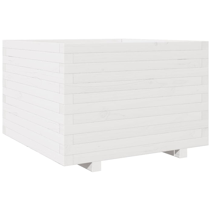 vidaXL Fioriera da Giardino Bianca 70x70x49,5cm Legno Massello di Pino