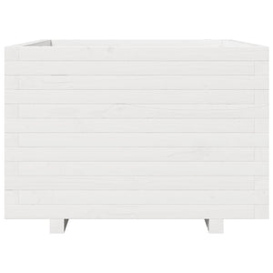 vidaXL Fioriera da Giardino Bianca 70x70x49,5cm Legno Massello di Pino