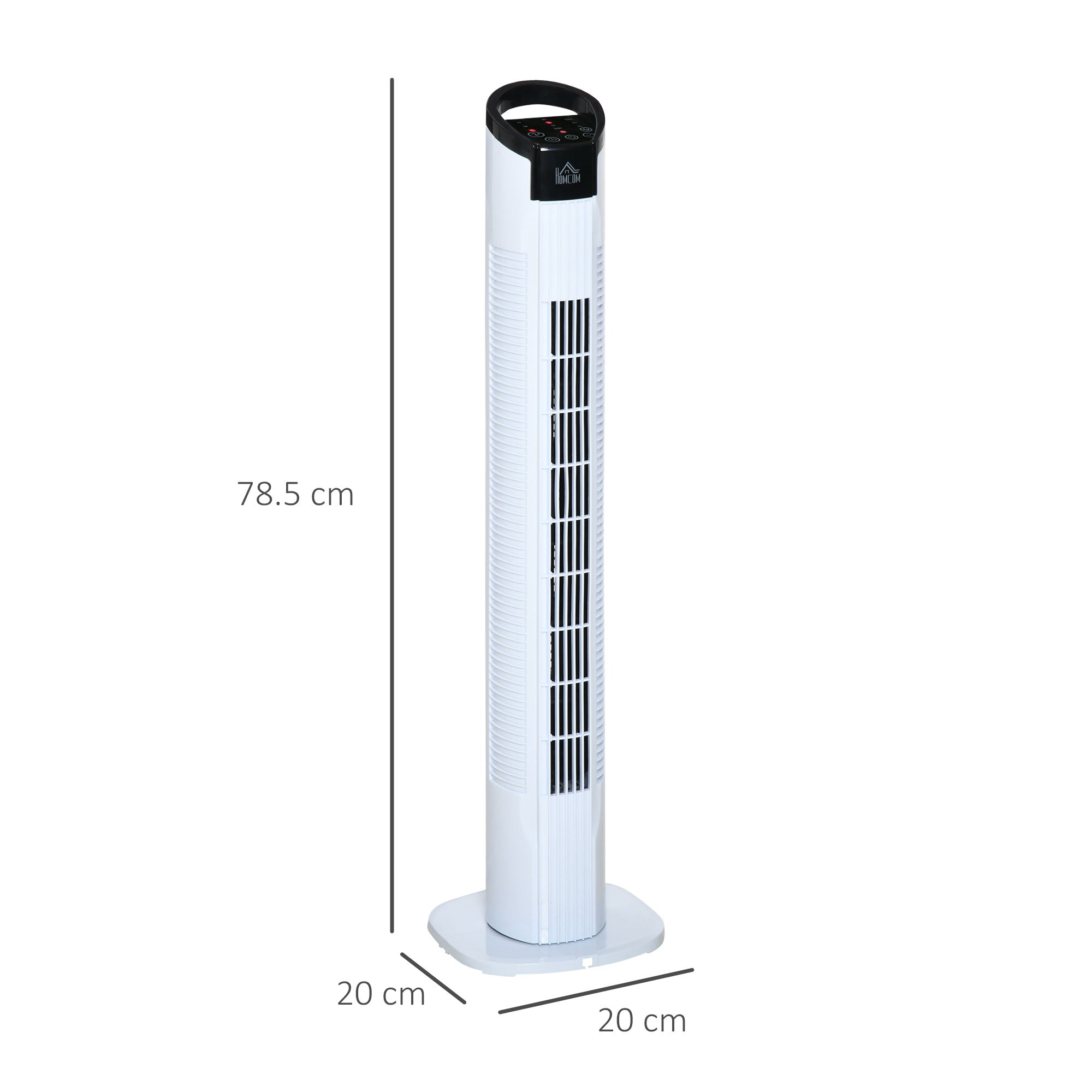 Ventilatore a Colonna Ø20x78,5 cm 3 Velocità Bianco