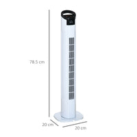 Ventilatore a Colonna Ø20x78,5 cm 3 Velocità Bianco