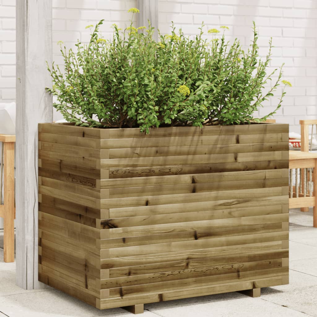 vidaXL Fioriera da Giardino 90x60x72 cm in Legno di Pino Impregnato