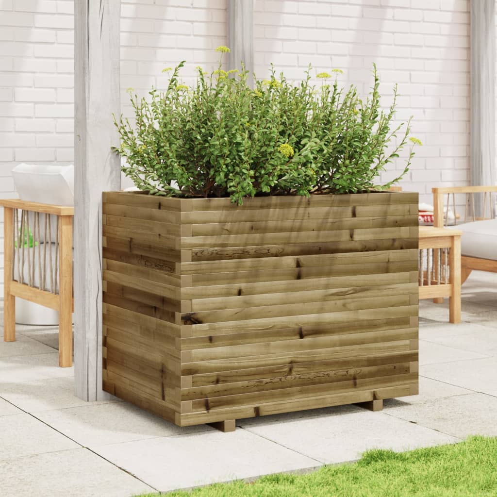 vidaXL Fioriera da Giardino 90x60x72 cm in Legno di Pino Impregnato