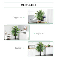 Pianta Artificiale Albero Baniano H145 cm con Vaso Verde