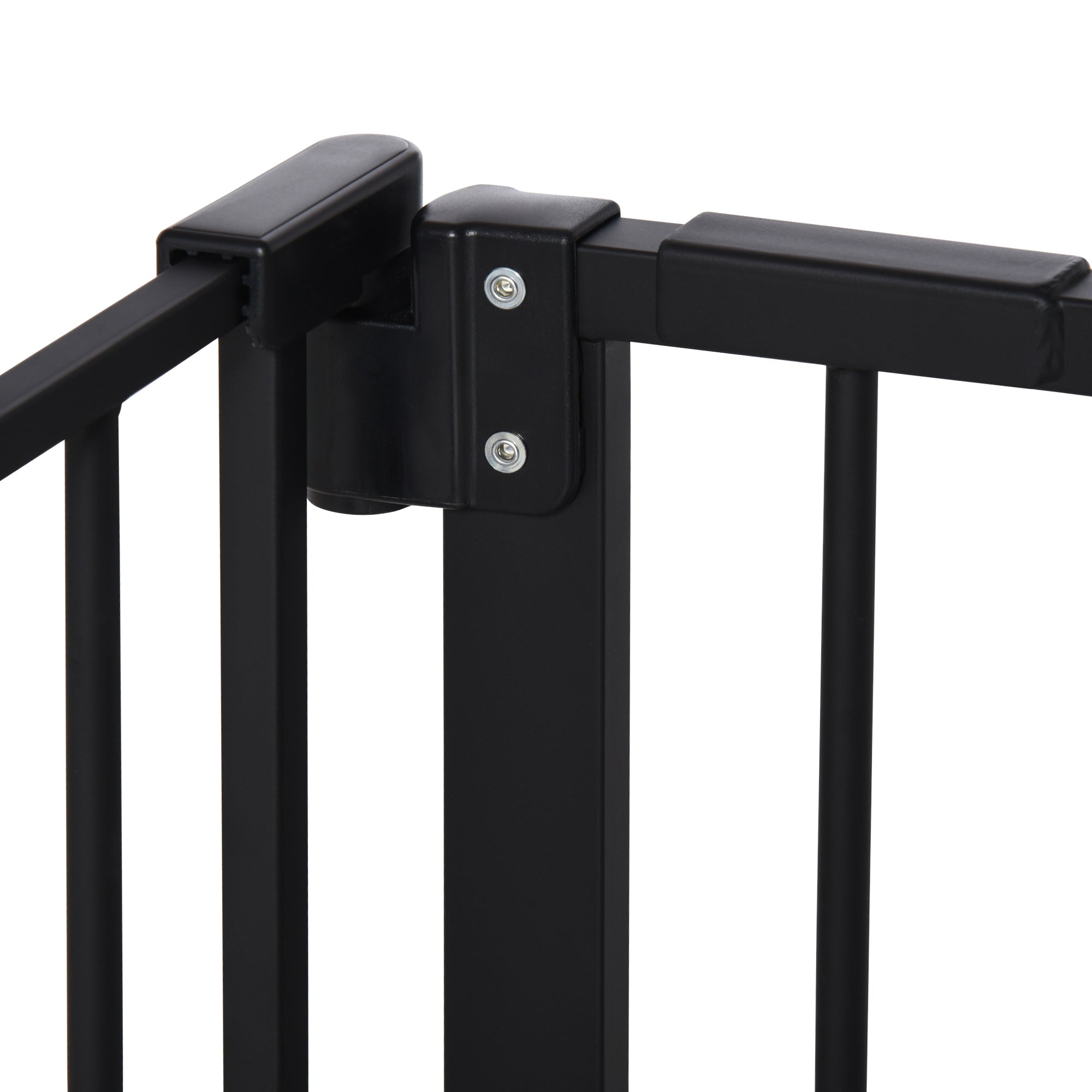 Cancelletto di Sicurezza per Animali Domestici 74-152,3 cm in Metallo Nero