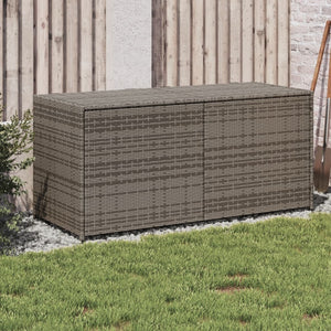 vidaXL Contenitore da Giardino Grigio 283L in Polyrattan